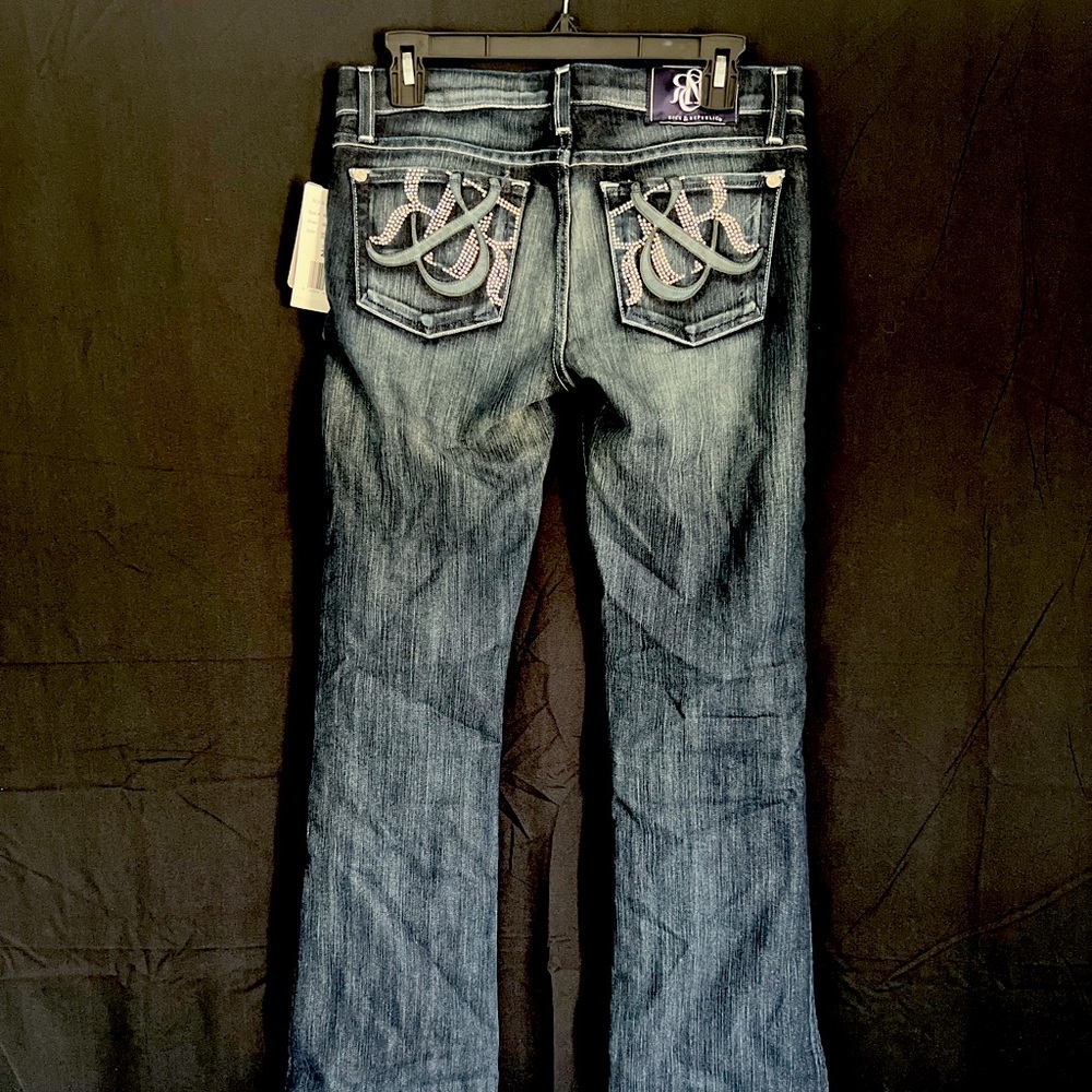 Brand: Rock & Republic/ Size: 27/ Color: Dark Blue Denim with Fade